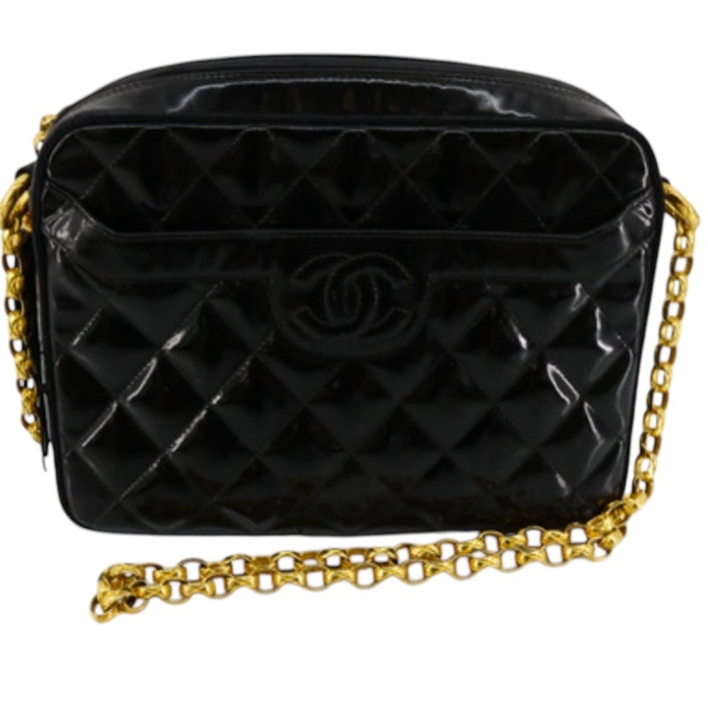 Preloved Chanel Vintage Patent Leather Camera Bag